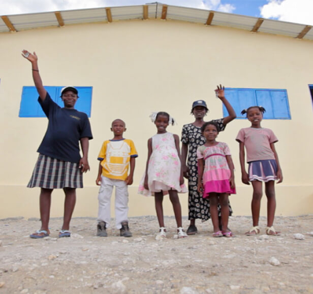 YWAM Haiti in front of a church